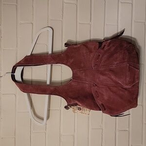 NWT Lucky Brand Leather Hobo Bucket Bag Satchel